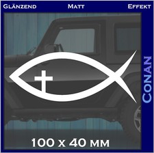 2x Jesus Aufkleber Fisch