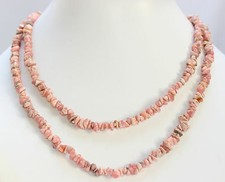 Rhodochrosit Kette endlos 90 cm lang Splitterkette Getrommelt halskette Geschenk