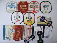 6 Bier-Etiketten 0,33 L,- Brauerei Moritz Fiege GmbH, Bochum, NRW