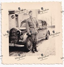 orginal Foto 2. Weltkrieg Deutschland Vorfeld Kfz Pkw Kennzeichen 1940