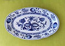 Kleine ovale Servierplatte/ Vorlegeplatte - Zwiebelmuster  Kahla