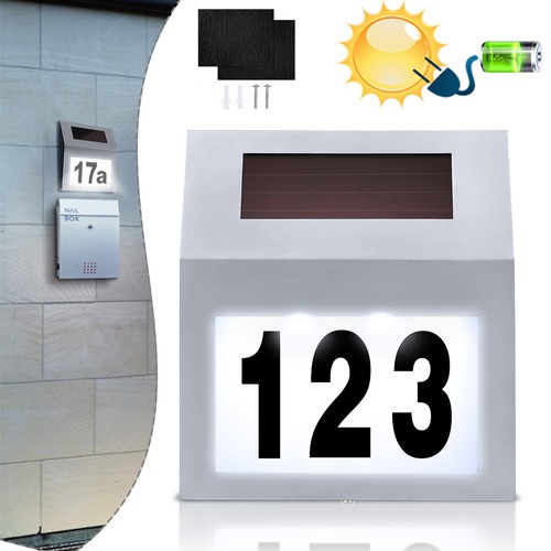Design solar glas hausnummer - design,