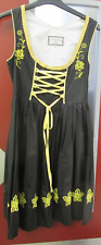Damen Trachten  Kleid Dirndl Schwarz/Gelb Gr. 36 von Oscar Trachten
