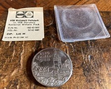 Medaille Burg Falkenstein (Gemeinde Falkenstein/Harz) Ansicht/Wappen OVP # 13