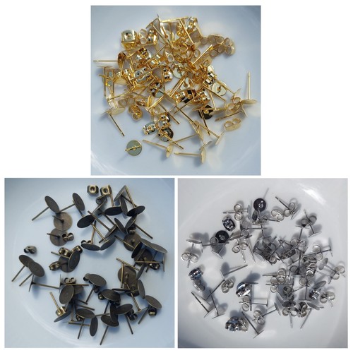 50x ohrstecker rohling gold - 40/50x,