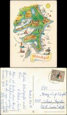 Landkarten-Ansichtskarten: Mönchgut A. Hoppe, Göhren Mittelhagen