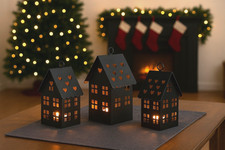 3er Set Laterne fd2775 schwarz