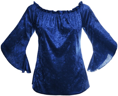Blau crushed samt gothic - blau,