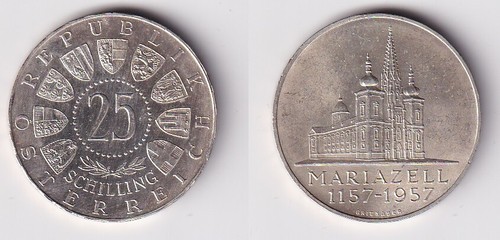 Schilling silber münze - 25,