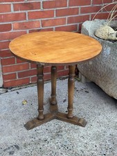 Runder Beistelltisch Lesetisch Teetisch massiv Buche 60er Jahre