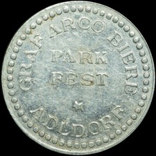 BIERMARKE: Gut für 1 Liter Bier. GRAF-ARCO-BIERE PARKFEST ADLDORF ⇒ EICHENDORF.