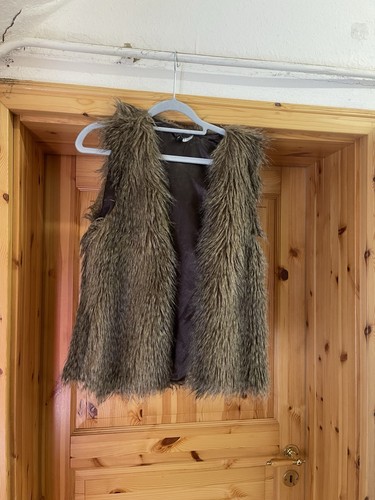Kunstfell weste braun damen - weste,