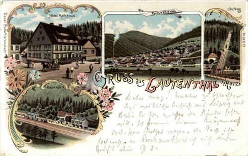 Gruss aus lauenthal litho - gruss,