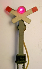 Märklin Warnkreuz Andreaskreuz für mech. Bahnübergang 457 7054, mit Glühlampe