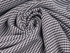 SCHOTTENKARO Stoff Glencheck Hahnentritt Pepita SCHWARZ WEIß EUR 13,98/m