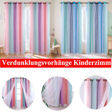 SternVorhang Kinderzimmer mit Ösen Doppellagige Verdunklungsvorhang Blickdicht