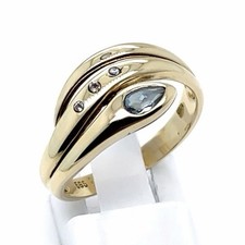 14K 585 Gold Ring RS 58 Blau