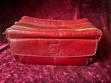 Etienne Aigner Echtleder Kulturtasche Kulturbeutel Rot Braun Vintage NP 299€