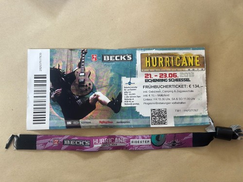 Hurricane 2013 ticket - 2013,