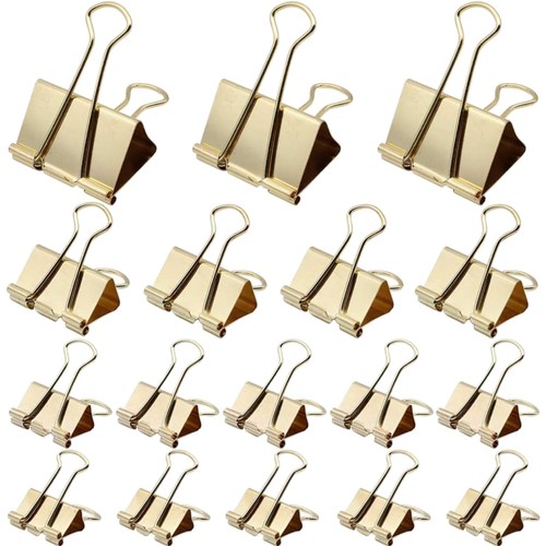 Foldback klammern gold 25 - gold,