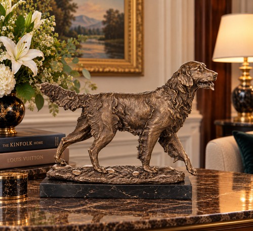 Bronze skulptur jagdhund - skulptur,