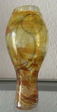 Vera Walther Bernsteinfarbene Vase Kunstobjekt 22 cm Unikat 