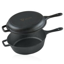 Gusseisen Topf mit Deckel 5