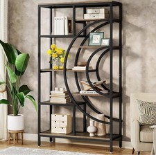 Tribesigns 179cm Geometrisches Bücherregal,Industrielles 8st?ckiges Bücherregale