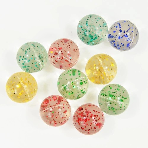 Flummis 25mm glitzer bunt - Ø,