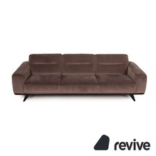 Natuzzi Audacia Stoff Sofa Braun Dreisitzer Couch