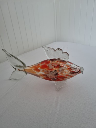 Großer vintage glasfisch aus - glasfisch,