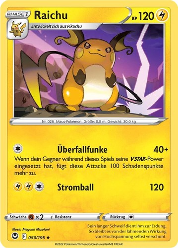 Pokemon raichu 050 - raichu, 050/195