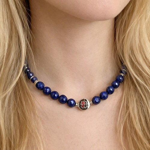 Saphir halskette kette - saphir-halskette,