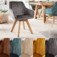 Drehbarer Samt Stuhl LIVORNO -