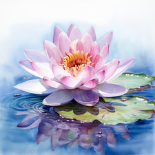 Deko Bild Seerose Wandbild