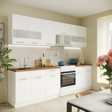 Küche Küchenzeile Einbauküche Küchenblock Singleküche ALINA 270 cm Weiß