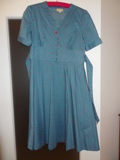 Damen-Kleid petrol mit pinken