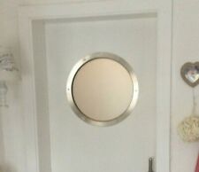 Türbullauge 35cm Edelstahl Türfenster Bullauge Rundfenster "Milchglas" V2A