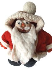 Nadelgefilzter Weihnachtsmann 100% Wolle Puppe Waldorf Wollfilz Handarbeit groß