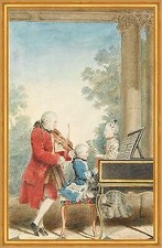 Portrait de Wolfgang Amadeus Mozart Louis Carmontelle B A2 02799 Gerahmt