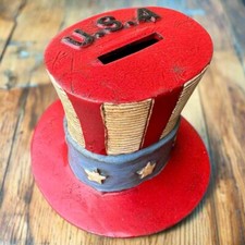 USA Patriotic Hat Coin Bank