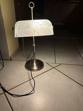 Weiße Bankerlampe / Tischlampe im Vintage Look - Sehr Selten - Notarleuchte