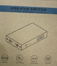 HDMI USB KVM Switch 2-Port – 2 PCs mit 1 Monitor, Maus & Tastatur bedienen