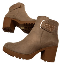 Damen Stiefeletten Camel Beige