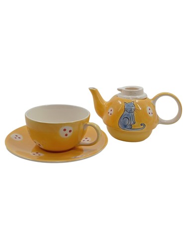 Cha cult teekanne - mit, katze