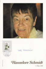 Philswiss Autogramm - Hannelore Schmidt - limitiert