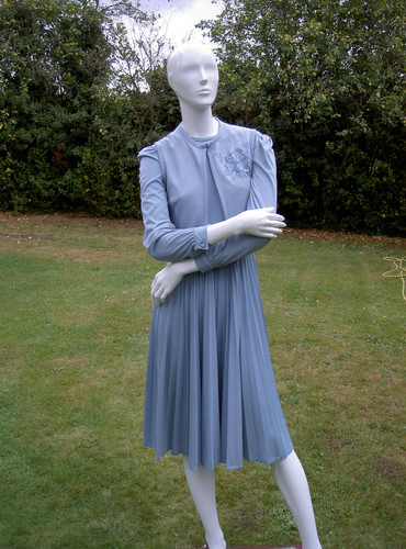 Vintage polyester kleid - polyester,