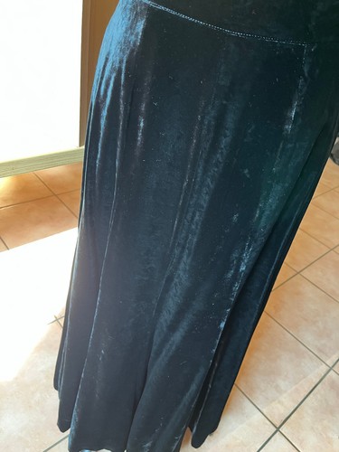 Samtrock lang schwarz - , gr.38