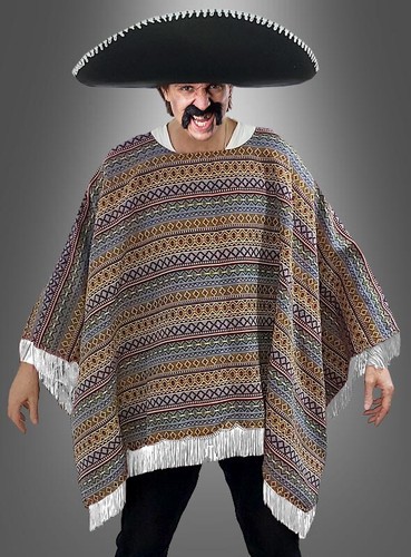 Mexikaner poncho deluxe - mexikaner,