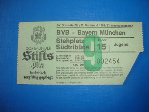 Ticket bvb dortmund - 82/83,